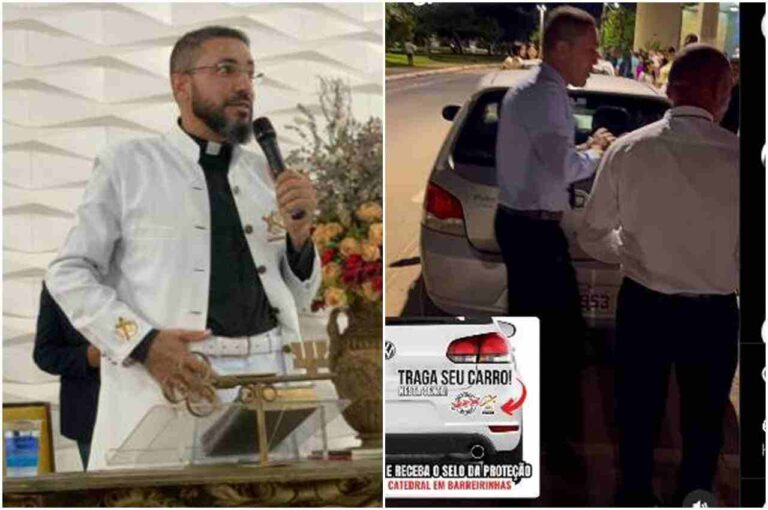 consagracao-de-carros-e-distribuicao-de-adesivos-“ungido”-por-pastor-gera-polemica-na-web