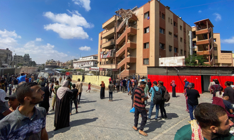 hospital-bombardeado-em-gaza-por-israel-era-usado-por-jornalistas-para-transmissoes-ao-vivo